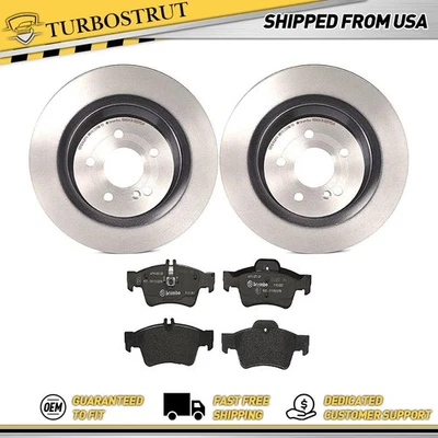 Rear Brake Rotors Pads Kit For 2010 2011 Mercedes-Benz E550 Lifetime Warranty - Image 1 of 4