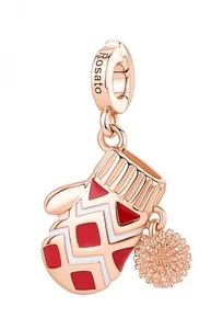 Charm ROSATO Storie in argento rosato 925 RZLE085 con smalti GUANTO - Picture 1 of 1