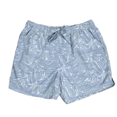Shorts de náilon Columbia PFG masculino cinza cintura elástica tamanho médio 5” costura interna - Imagem 1 de 4