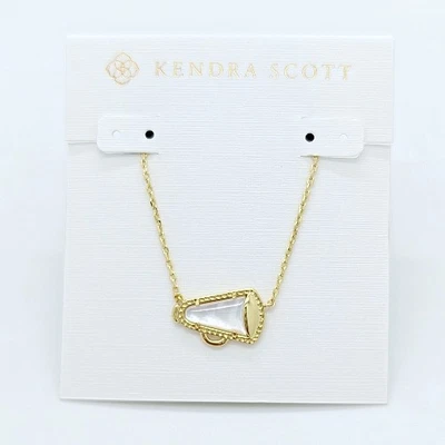 Nuevo Collar Colgante Kendra Scott Cheer Oro En Concha Marfil Foto 1 de 4