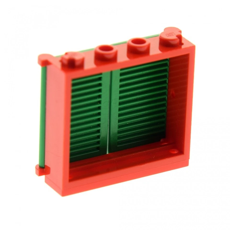 1x Lego Window Frame Red 1x4x3 Shop Wing 1x2x3 Green 385628 3856 385321 3853 - Image 1 of 1