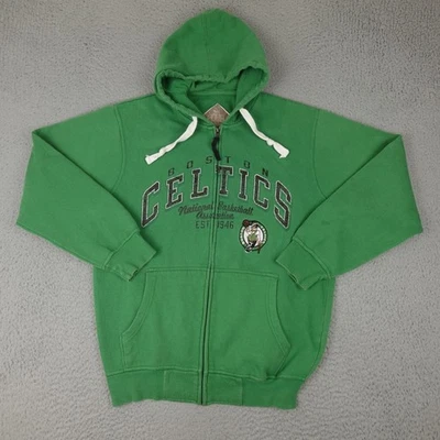 Boston Celtics Hoodie Mens Medium NBA Basketball Full Zip Sweatshirt 3 Four - Image 1 of 4
