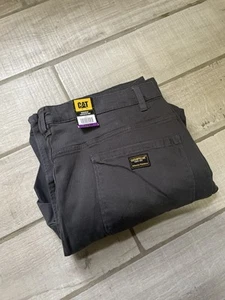Caterpillar CAT Carpenter Pants Mens 40 x 34 Gray Work Tool Pockets Double Knee - Picture 1 of 7