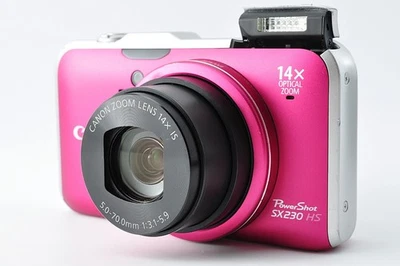 [Near MINT] Canon PowerShot SX230 HS Pink 12.1MP 14x Digital Camera Japan #876 - Image 1 of 4