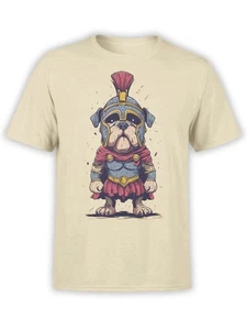 FANTUCCI Gladiator Pup T-Shirt | Funny Bulldog Tee with Warrior Spirit | Unisex - Picture 1 of 5