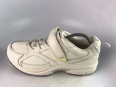 Dr. Zapato con correa terapéutica para diabéticos Comfort Winner cuero blanco para hombre talla 11 XW Foto 1 de 4