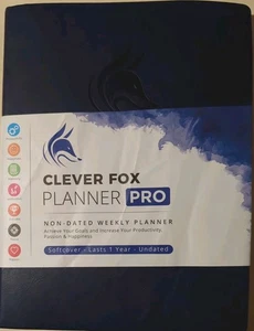 Clever Fox Planner Pro nicht datierter Wochenplaner BLAU Softcover (wie neu) unbenutzt - Bild 1 von 9