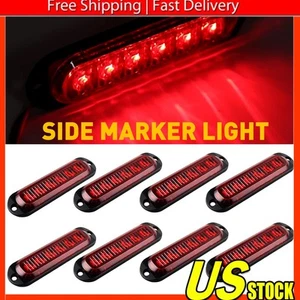 Universal Red Lens LED Side Marker Lights Clearance Light Super Bright 4~20x - Picture 1 of 16