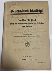 1919 Book - Is Germany Guilty? Deutschland Schuldig? , 208 pages German - Picture 1 of 6