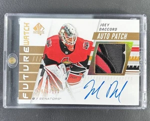 2019/20 Upper Deck SP Authentic Future Watch Auto Patch JOEY DACCORD Rookie Card - Picture 1 of 12