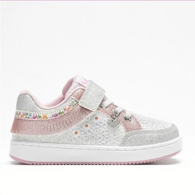 Lelli Kelly Sneakers Bambina Frangetta Mix Con Luci e Cuoricino - BIAG (Bianco/A