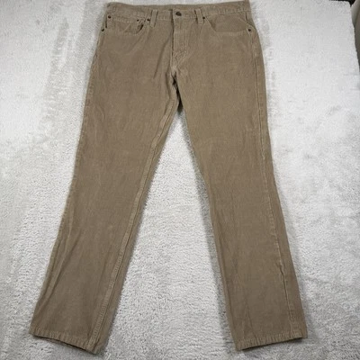 Pantalones ajustados rectos elásticos Levis 511 para hombre 36x32 (ajuste 36x29) caqui tostado pana Foto 1 de 4