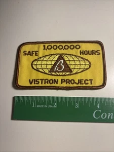 Brown & Root 1.000.000 Safe Hours Vistron Project gestickter Aufnäher - Bild 1 von 1