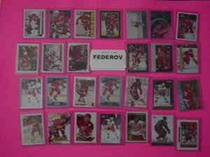 LOTE ENORME DE TARJETAS DE HOCKEY SERGEI FEDEROV SIN DUPES CARGADORES SUPERIORES VARIAS MARCAS AÑOS - Imagen 1 de 3