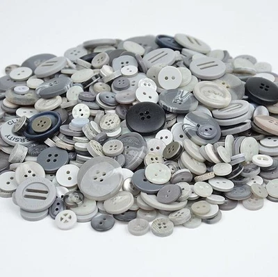 100Pcs Round Resin Buttons for Sewing Apparel DIY Craft Arts Handmade Mixed Size - Image 1 of 4