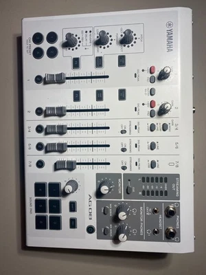 Yamaha AG08 8-Channel Live Streaming Loopback MixerUSB Interface White - Image 1 of 4