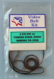 VCR Belt KIT for TOSHIBA V9600, V9680. GENERAL VG220A - Picture 1 of 3