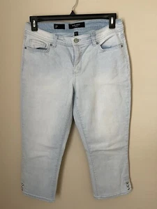 Pantalones de mezclilla capri de tiro medio azul claro Nine West para mujer s 8 - Imagen 1 de 9