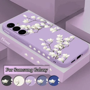 Flower Silicone Phone Case For Samsung S25 S24 Ultra S23 S22 S21 A56 A16 A55 A35 - Picture 1 of 20