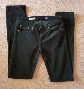 AG ADRIANO GOLDSCHMIED The Stevie Green Corduroy Pant Size 26 Stretch Slim - Picture 1 of 2