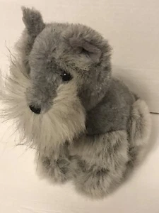 Vintage 24K  Polar Puff Grey Plush Schauzer Dog  No 4583 Rex 1989 DCN Industries - Picture 1 of 10