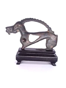 Seltene Ordos Zivilisation Bronzeguss Gürtel Plakette eines Steinbocks - Bild 1 von 12