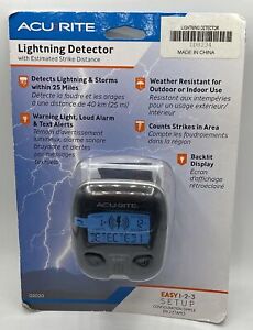 AcuRite 02020CA - Portable Lightning Detector Black