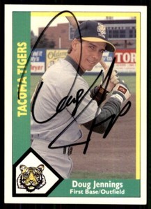 1990 CMC Tacoma Tigers Doug Jennings IP Signed Auto Tacoma Tigers #18