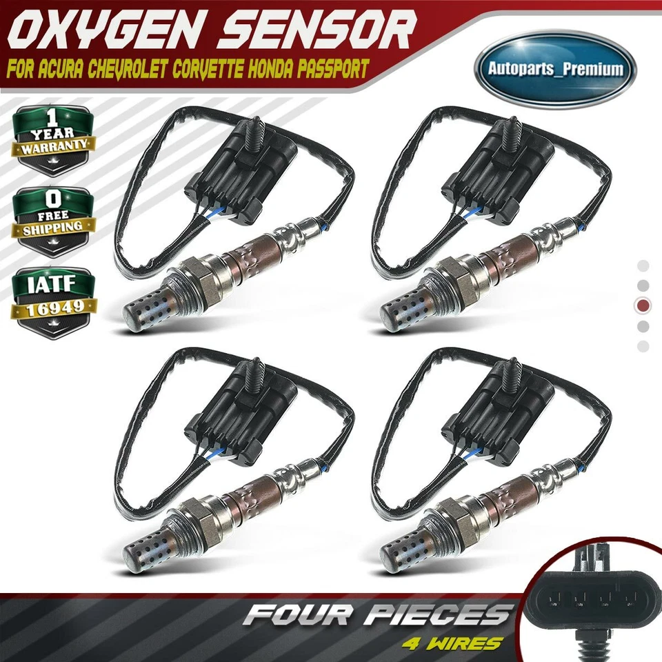 Sensor de oxigênio O2 4 peças para Chevrolet Blazer Impala Corvette Caprice GMC Sonoma - Imagem 1 de 4