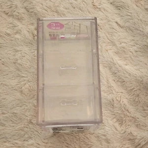 Mini Desk Organizer Plastic Countertop Jewelry Storage 3 Drawers 8x8.5x14.5cm - Picture 1 of 7