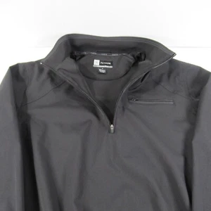 Jos A Bank Leadbetter Golf Men Pullover Windbreaker Jacket Size Medium Black - Picture 1 of 9
