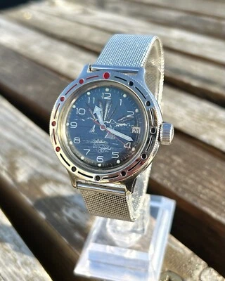 Vintage Watch Vostok Amphibia Rare Dial Soviet Diver Made In USSR 1980s - image 1 of 4