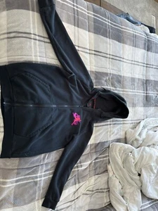Jordan Air Club schwarzer Hoodie mit durchgehendem Reißverschluss Herren groß schonend getragen - Bild 1 von 2