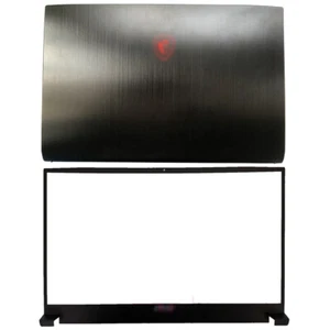 Nuevo para MSI GF75 MS-17F1 MS-17F5 tapa superior LCD cubierta posterior negra + bisel frontal - Imagen 1 de 3