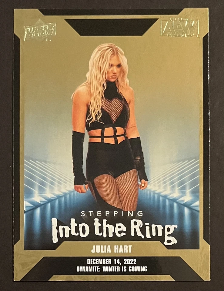 2023 UPPER DECK JULIA HART AEW #SR-6 STEPPING INTO THE RING GOLD PARALLEL - Image 1 of 2