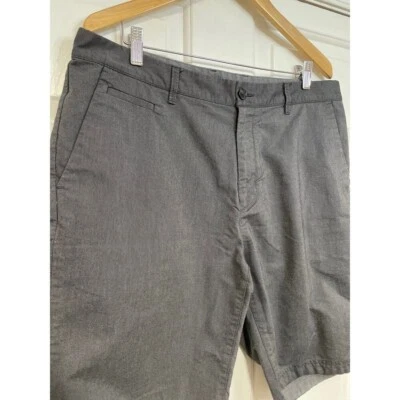 Calvin Klein Shorts Gray Flat Front Casual Chino Cotton Men's 38x10 - Image 1 of 4