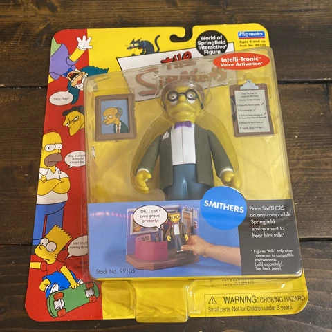 The Simpsons Playmates Smithers World of Springfield Voice Figure Intelli-Tronic Cover