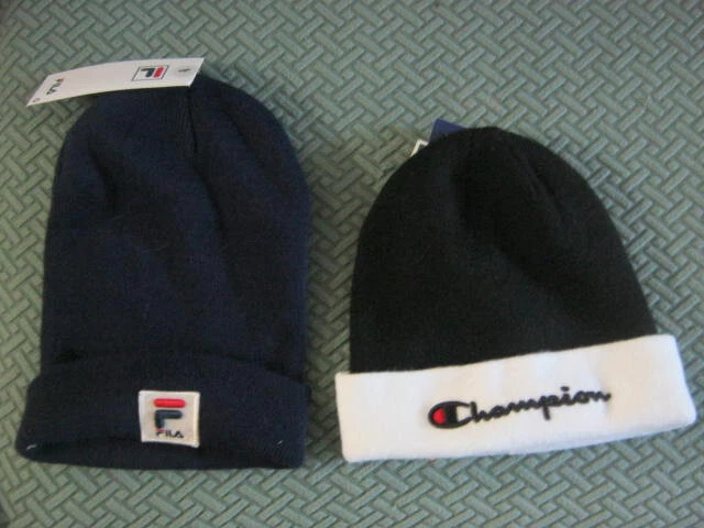 Champion Mens Dark Green Small Logo Cuff Ribbed Warm Beanie Hat One Size