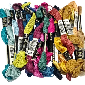 DMC 25 Cotton 6-ply Embroidery Floss Mixed Lot 25 Pull Skein Cross Stitch Thread - Picture 1 of 13