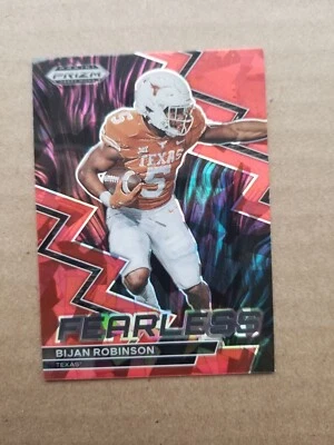 2023 Prizm Draft Picks Bijan Robinson Fearless Red Cracked Ice RC #F-21 Falcons - Image 1 of 2