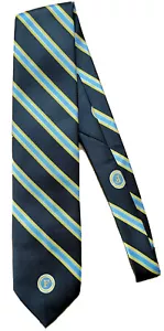 FURMAN UNIVERSITY CLASSIC BLUE STRIPED NECK TIE 60" LONG, GREENVILLE, SC - Picture 1 of 5