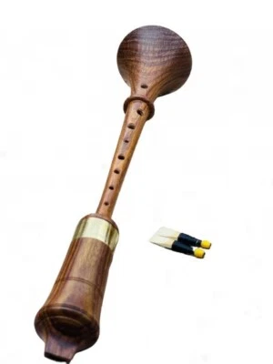 Небольшой деревянный инструмент RAUSCHPFEIFE из немецкого палисандра с двумя тростями - Изображение 1 из 4