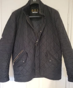 Men's Barbour Chelsea Sports quilted Jacket Blue Lightweight Medium - Picture 1 of 18