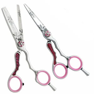 Washi Beauty Silver Orchid Pink or Purple Set 5.5 or 6.0 Shear, 27 Tooth Thinner - Picture 1 of 4