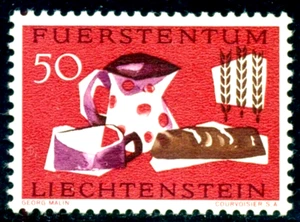 1963 Fight against hunger,Food,milk,bread,wheat,starvation,Liechtenstein,432,MNH - Picture 1 of 1