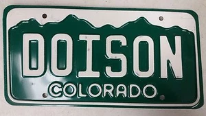 EXPIRED COLORADO License Plate DOISON - Picture 1 of 1