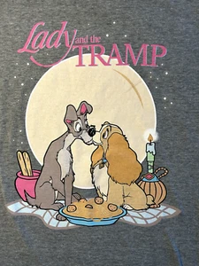 Lady and the Tramp T-Shirt gray Size Girl's XL (15-17) - Picture 1 of 4