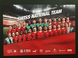 Cartolina autografata *IMMAGINE SQUADRA* nazionale svizzera DIN A5 EM 2024 RARA - Foto 1 di 1