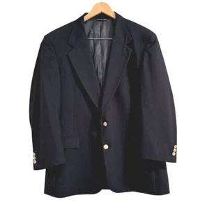 Stafford Executive Navy Blazer Jacke Goldknöpfe 100% Wolle M-L Preppy Classic - Bild 1 von 15