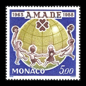 Monaco 1988 - Weltverband der Kinderfreunde - Sc 1622 postfrisch - Bild 1 von 2